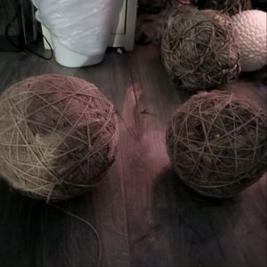 Twine wrap large balls. ( 5 & 10 inch )